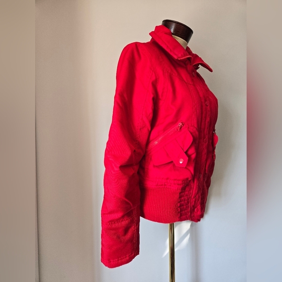 Vero Moda Red Waist Length Ski Jacket Jacket. Aize Medium - Picture 7 of 14